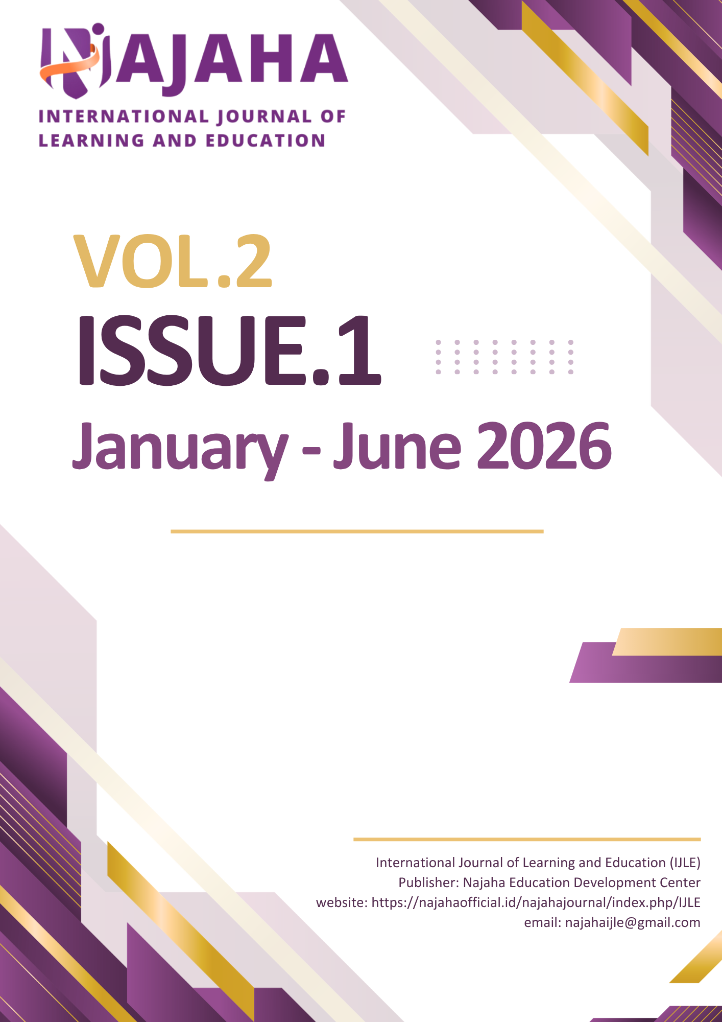 					View Vol. 2 No. 1 (2026): International Journal of Learning and Education (IJLE)
				